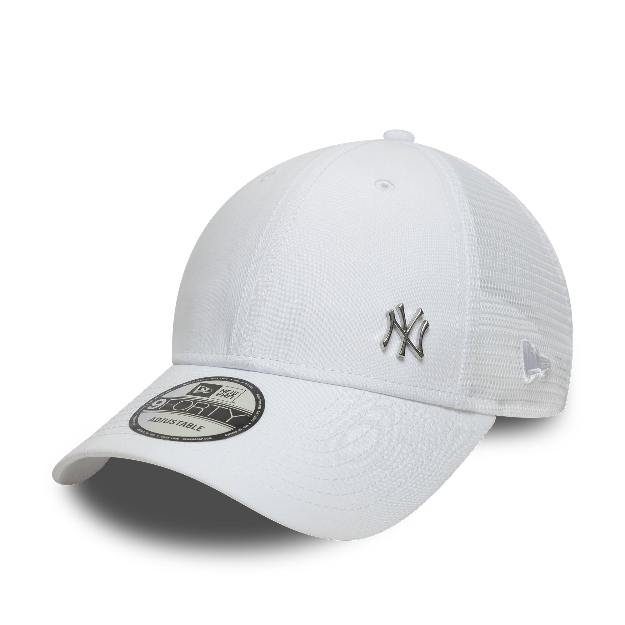 New York Yankees Flawless 9Forty Trucker Snapback White MLB Vintage Snapback Baseball Cap Adjustable Streetwear Hat