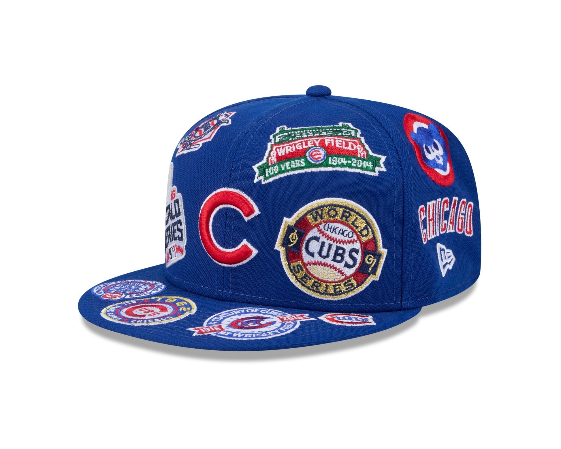 Chicago Cubs All Over Patch 59Fifty Fitted MLB Vintage Snapback Baseball Cap Adjustable Streetwear Hat