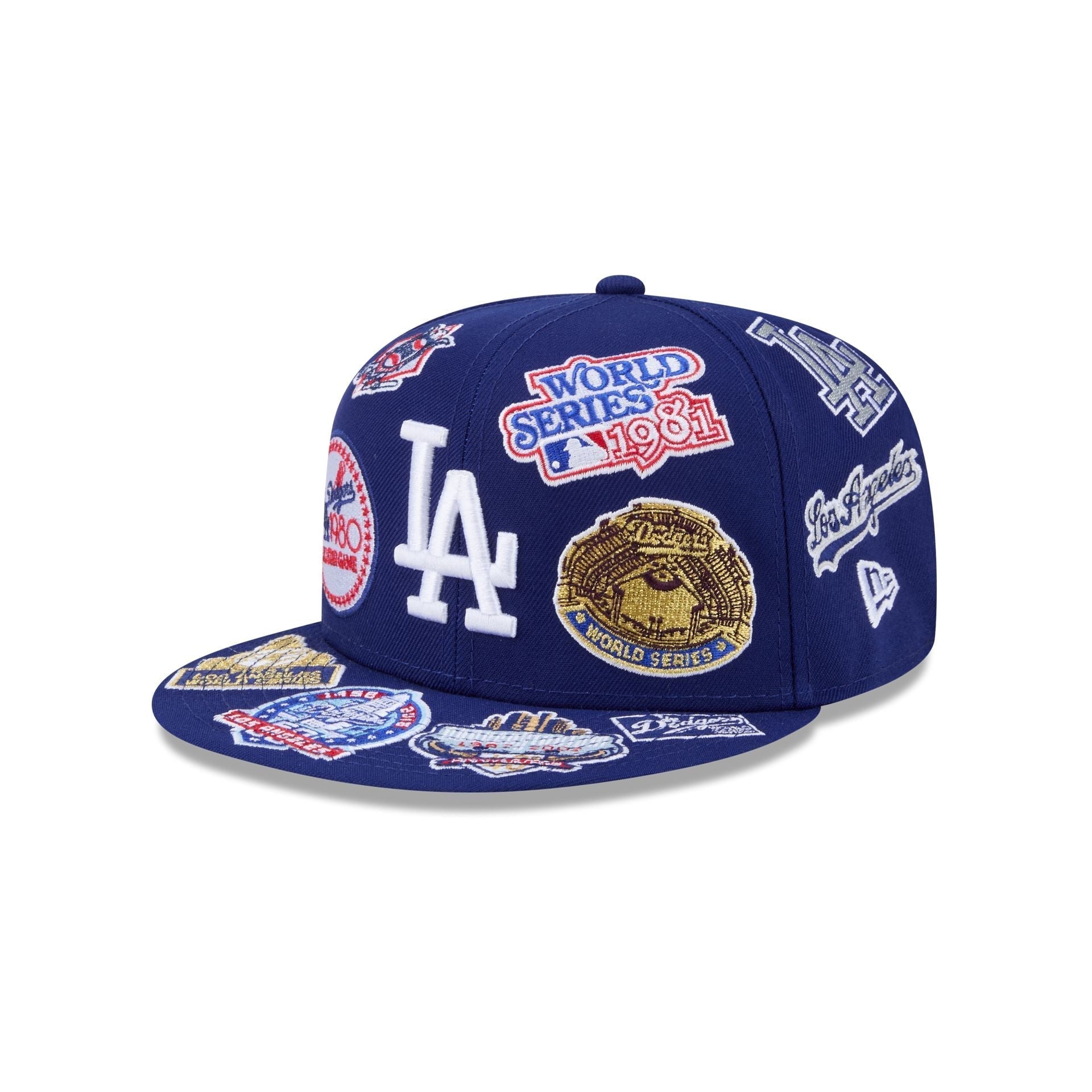 Los Angeles Dodgers All Over Patch 59Fifty MLB Vintage Snapback Baseball Cap Adjustable Streetwear Hat