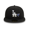 Los Angeles Dodgers Heart Icon 59Fifty Fitted MLB Vintage Snapback Baseball Cap Adjustable Streetwear Hat