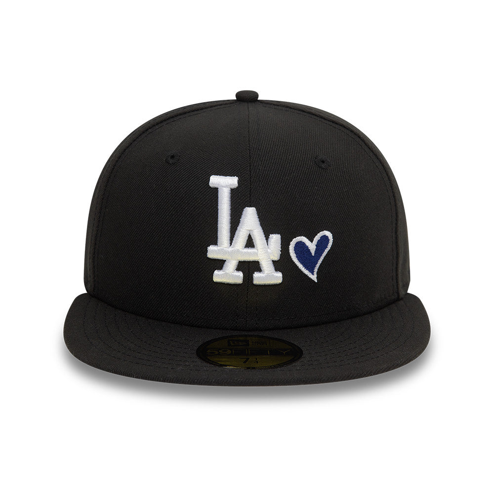 Los Angeles Dodgers Heart Icon 59Fifty Fitted MLB Vintage Snapback Baseball Cap Adjustable Streetwear Hat