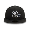 New York Yankees Heart Icon 59Fifty Fitted MLB Vintage Snapback Baseball Cap Adjustable Streetwear Hat