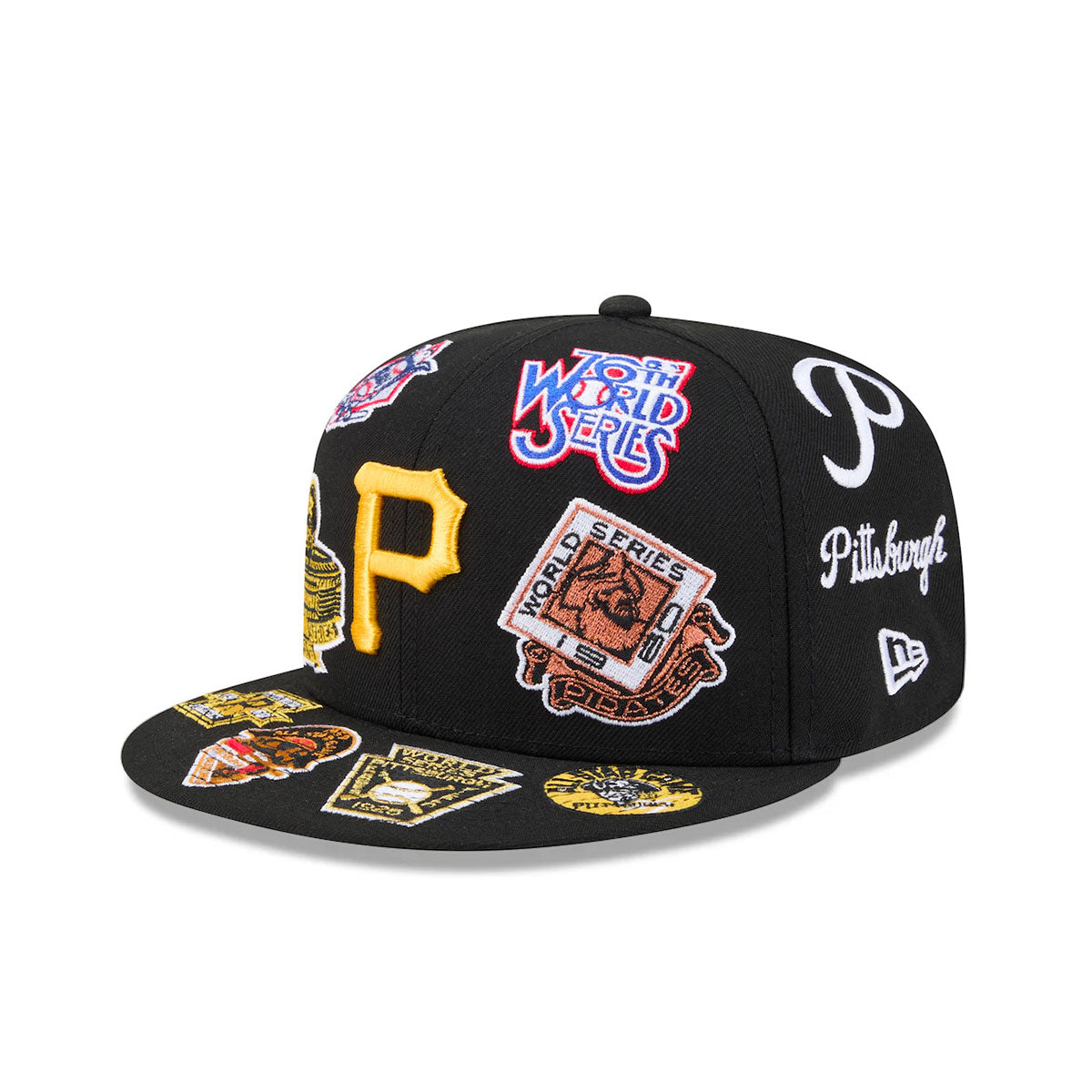 Pittsburgh Pirates All Over Patch 59Fifty MLB Vintage Snapback Baseball Cap Adjustable Streetwear Hat
