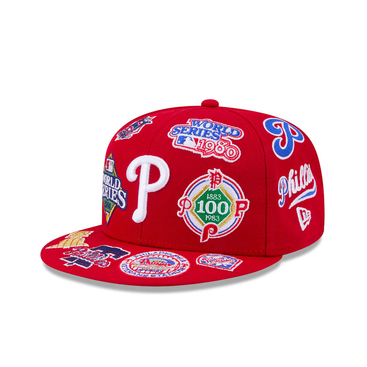Philadelphia Phillies All Over Patch 59Fifty Fitted MLB Vintage Snapback Baseball Cap Adjustable Streetwear Hat