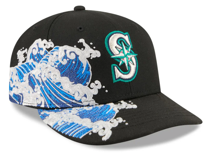 Seattle Mariners Waves 59Fifty Fitted MLB Vintage Snapback Baseball Cap Adjustable Streetwear Hat