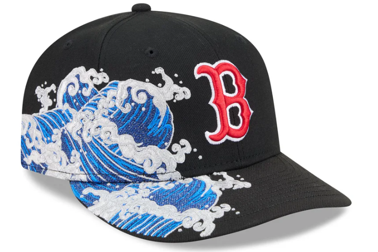 Boston Redsox Waves 59Fifty Fitted MLB Vintage Snapback Baseball Cap Adjustable Streetwear Hat