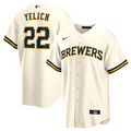Milwaukee Brewers Replica Cream Jersey MLB Vintage Snapback Baseball Cap Adjustable Streetwear Hat