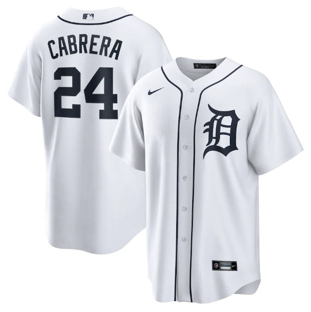 Detroit Tigers Replica White Jersey MLB Vintage Snapback Baseball Cap Adjustable Streetwear Hat